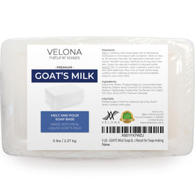 velona Goat Milk Soap Base 5 lb with essential oils