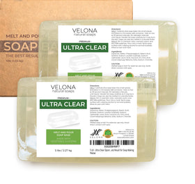 velona Ultra Clear Glycerin Soap Base 10 lb package front view