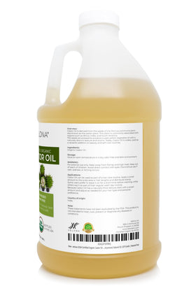 velona USDA Organic Castor Oil 64 fl oz in a beauty routine