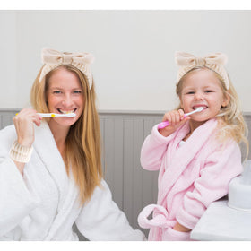 VELSCRUN headband set displayed on a vanity