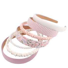 VELSCRUN headbands with floral background