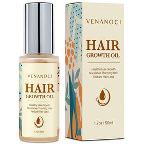 Venanoci Hair Growth Oil 150g front view with rosemary and biotin