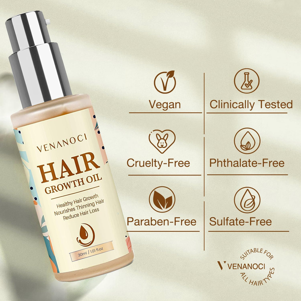 Venanoci Hair Growth Oil texture close-up