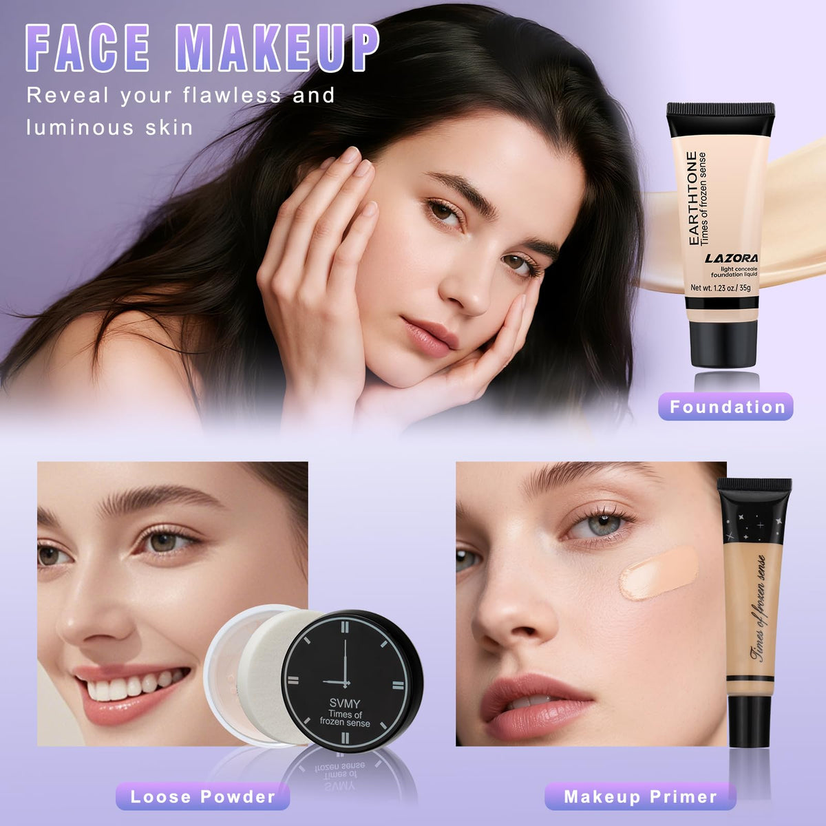 venshun Makeup Kit featuring lip gloss and lip liner