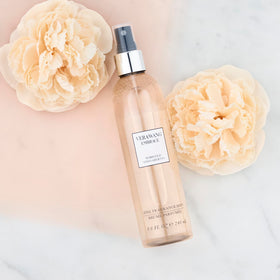 Vera Wang Embrace Marigold & Gardenia Body Mist bottle close-up