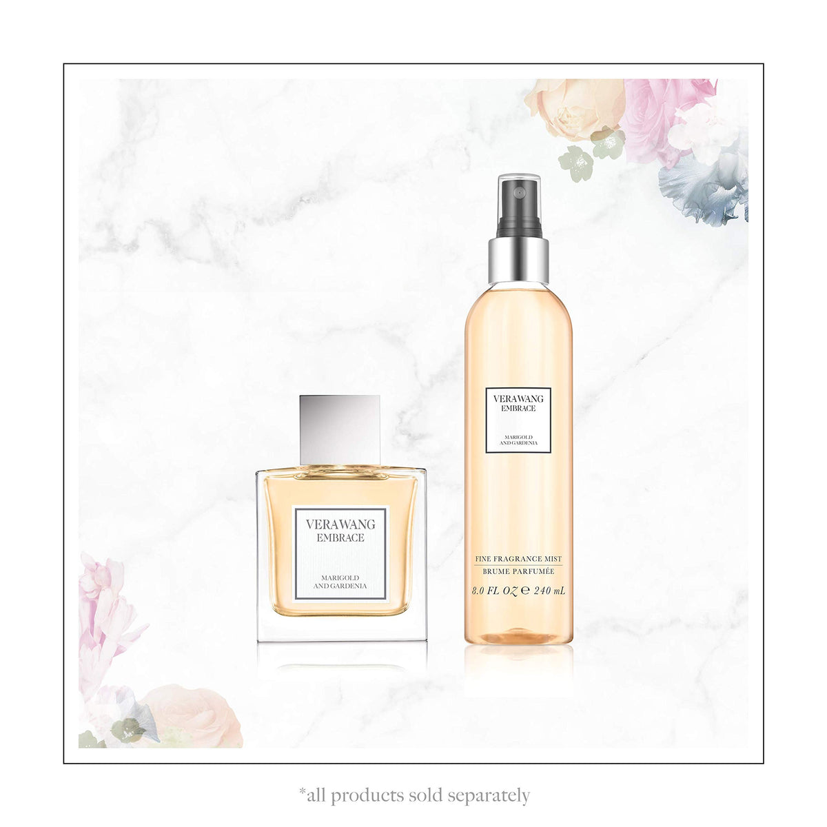 Vera Wang Embrace Marigold & Gardenia Body Mist in lifestyle setting