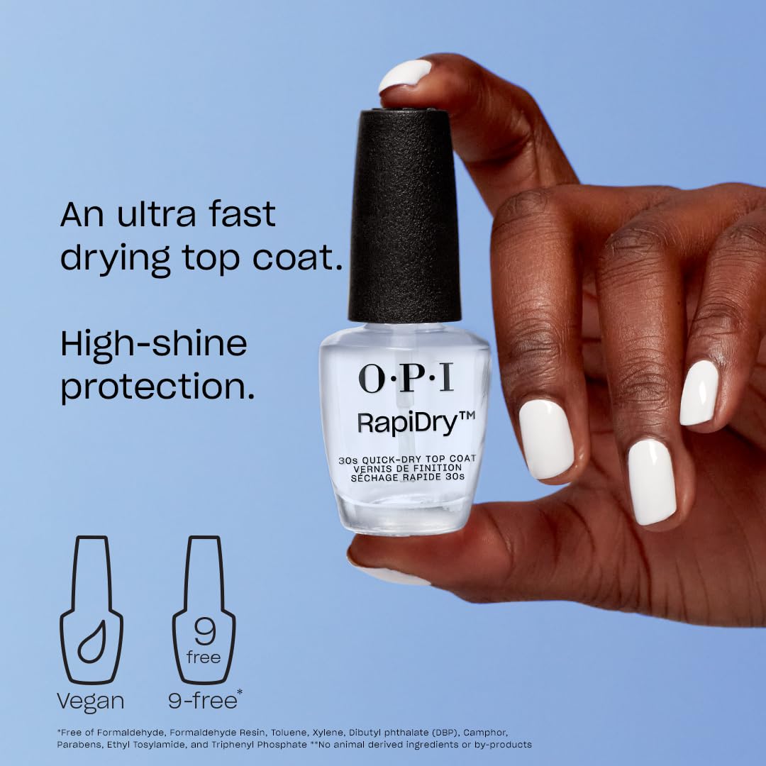 Vera Wang RapiDry Top Coat application on nails