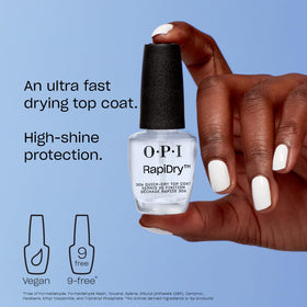 Vera Wang RapiDry Top Coat application on nails