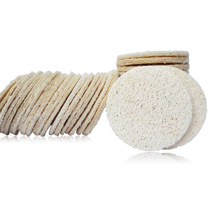 VeridianLife 25-pack natural loofah exfoliating face pads front view