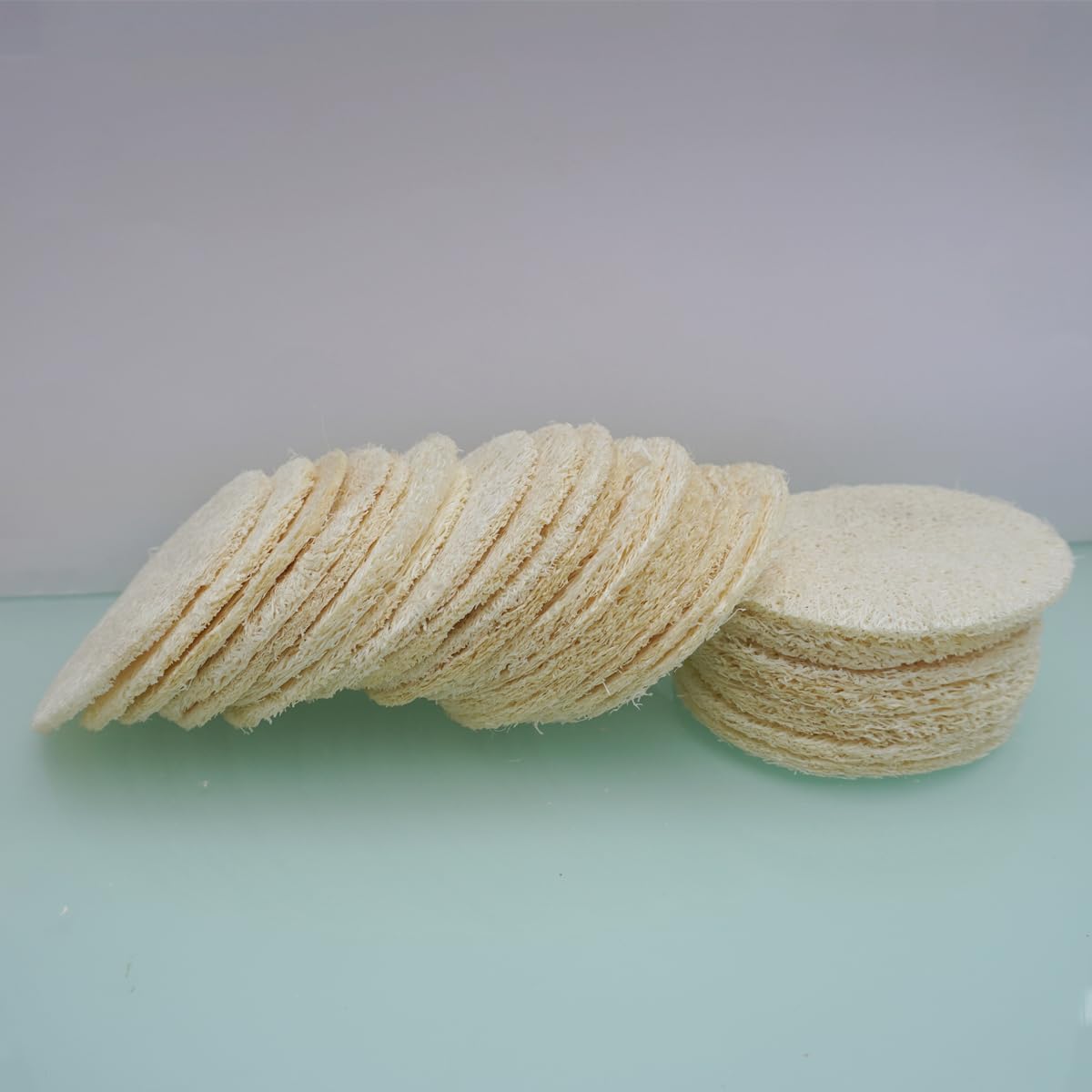 VeridianLife natural loofah pads with travel essentials