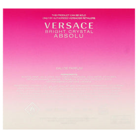 Versace Bright Crystal Absolu bottle with flowers