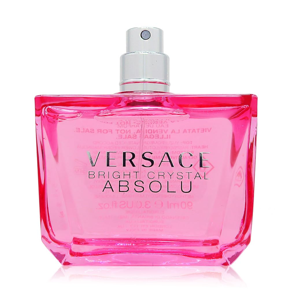 Versace Bright Crystal Absolu Eau De Parfum Spray 3 oz Tester front view