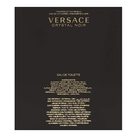 Versace Crystal Noir Eau de Toilette Spray 3.0 oz packaging detail