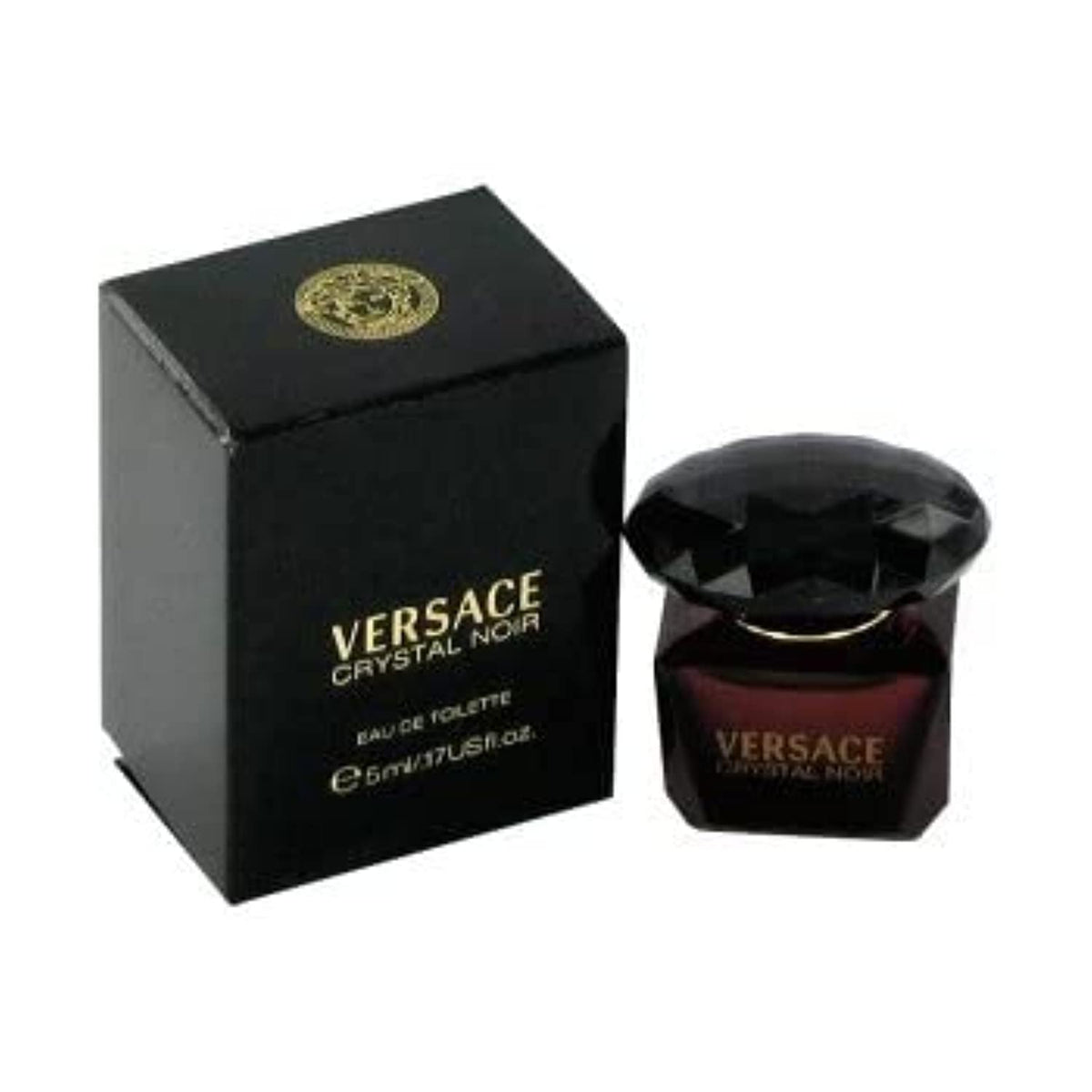 Versace Crystal Noir Mini Eau de Toilette 0.17 oz bottle side view