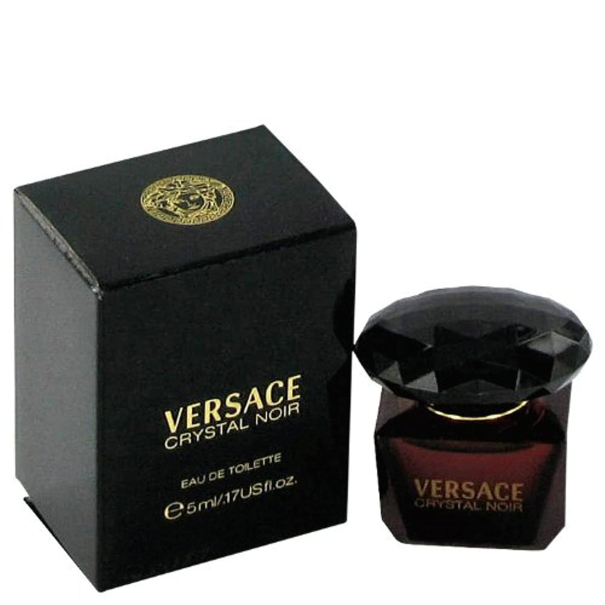 Versace Crystal Noir Mini Eau de Toilette 0.17 oz front view