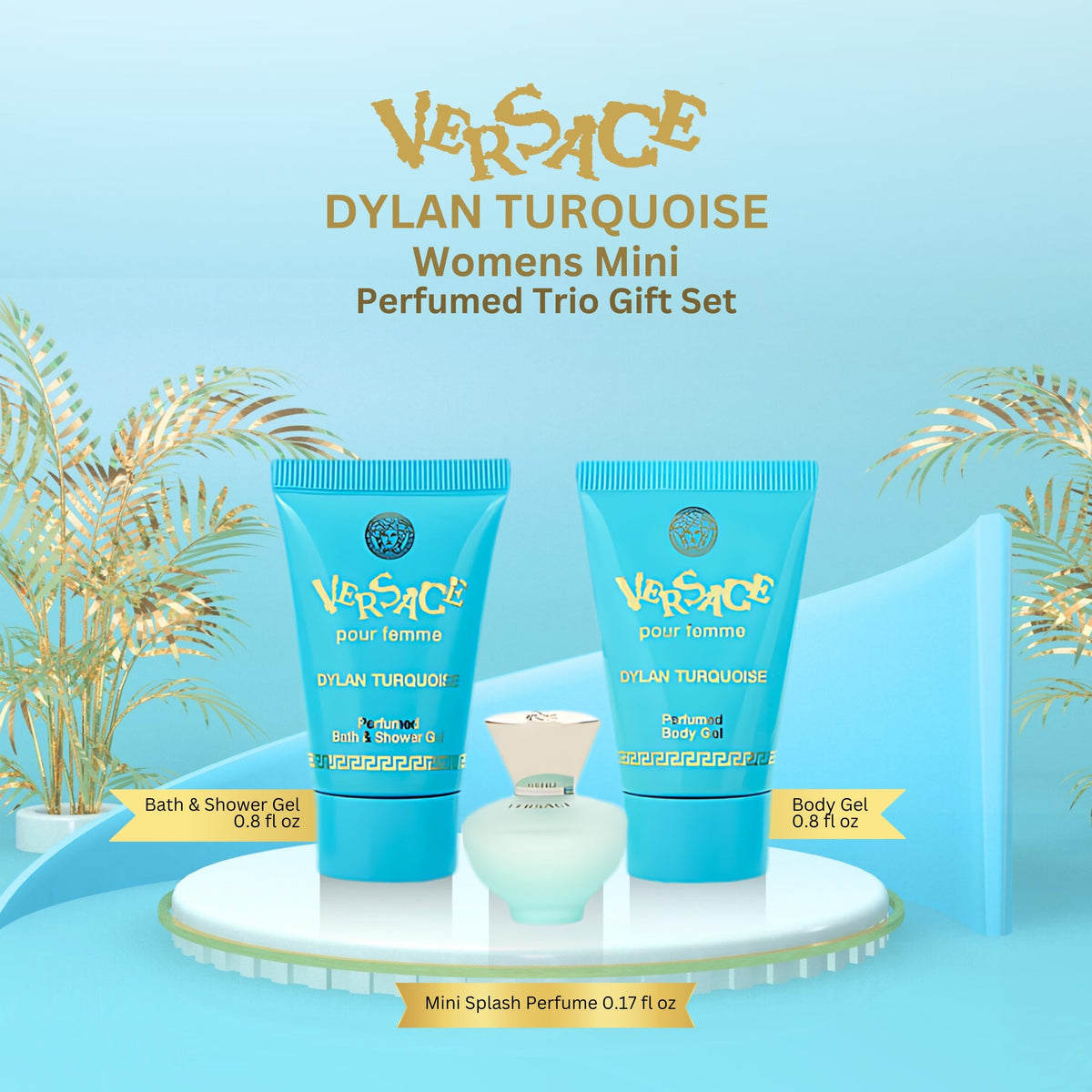 Versace Dylan Turquoise Eau de Toilette Splash 0.17 FL OZ bottle