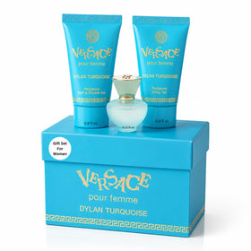 Versace Dylan Turquoise Mini Perfume Trio Gift Set front view