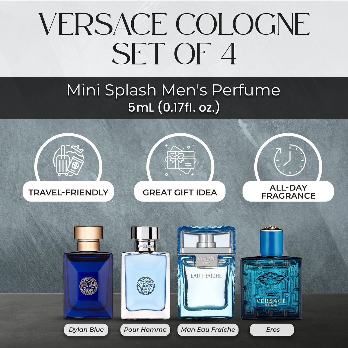 Versace Eros cologne 0.17 oz bottle