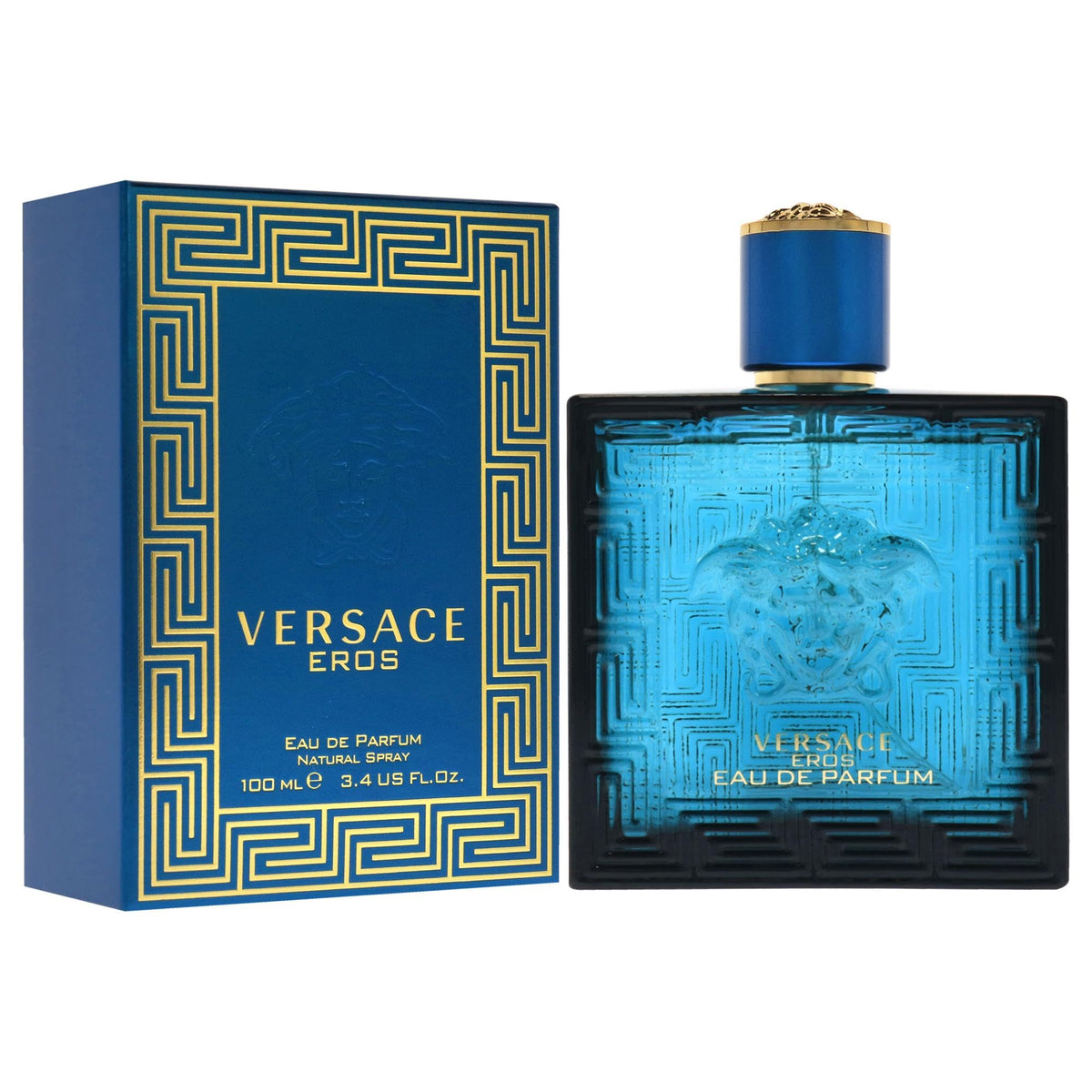 Versace Eros Eau de Parfum Spray 3.4 oz packaging