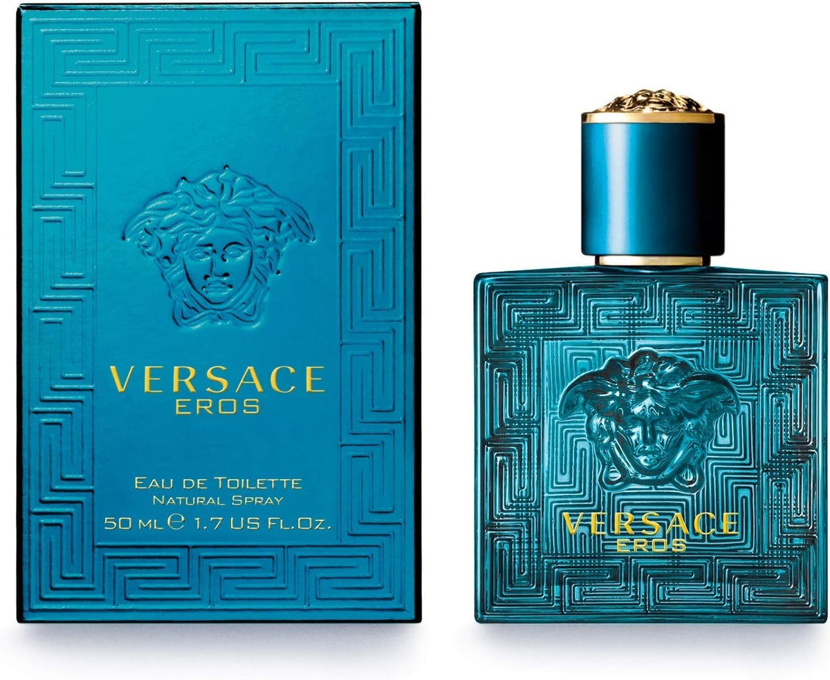 Versace Eros Eau de Toilette Spray for Men 1.7 Ounce front view