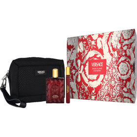 Versace Eros Flame 3-Piece Gift Set including 3.4 oz Eau De Parfum