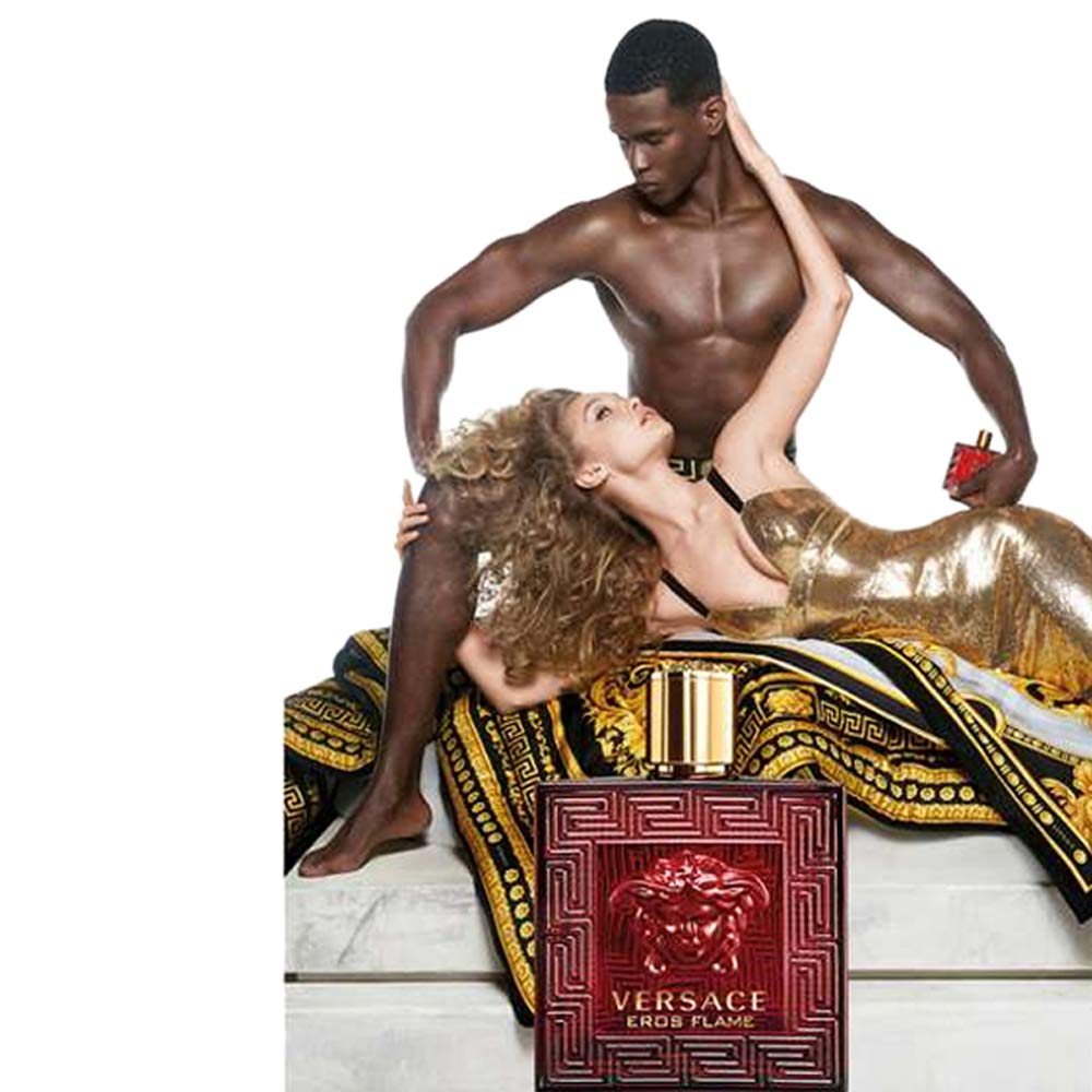 Versace Eros Flame Eau de Parfum Spray 1.0 oz bottle side view