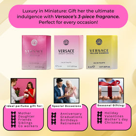 Versace fragrance collection in elegant packaging
