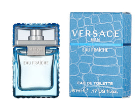 Versace Man Eau Fraiche 0.17 Ounce bottle side view