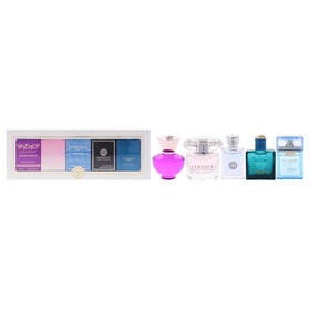 Versace Perfume Collection 5 Piece Set front view with all bottles