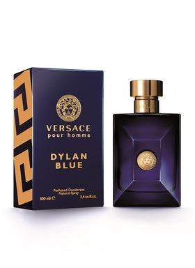 Versace Pour Homme Dylan Blue Deodorant Spray packaging and details