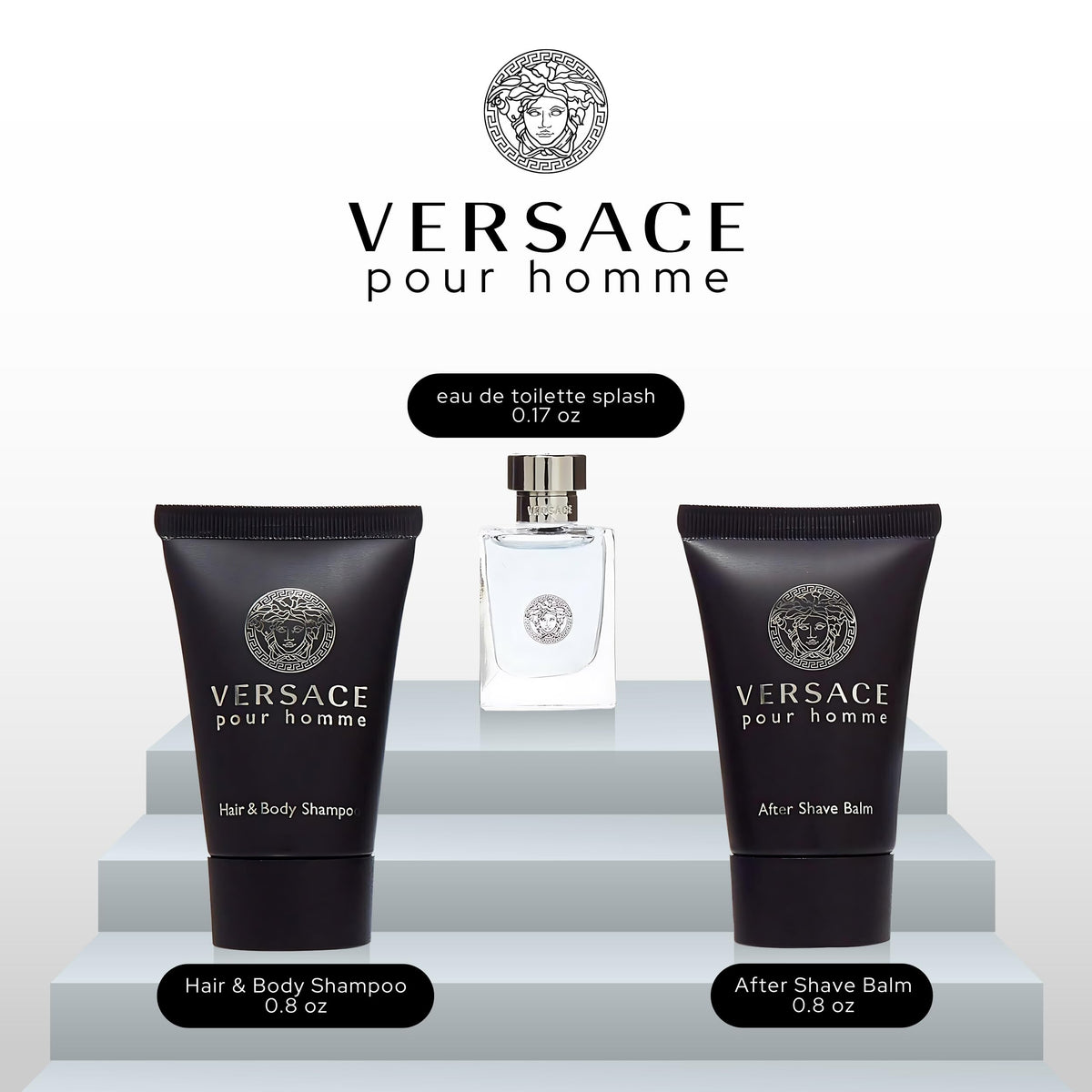 Versace Pour Homme Eau de Toilette 0.17 oz bottle close-up
