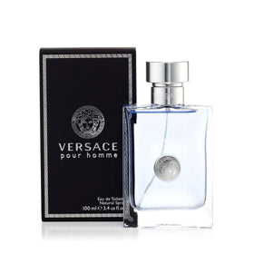 Versace Pour Homme Eau de Toilette Spray 3.4 oz bottle top view