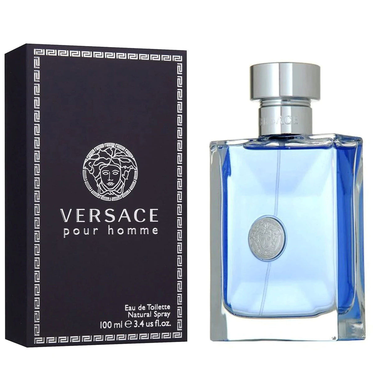 Versace Pour Homme Eau de Toilette Spray 3.4 oz bottle with cap