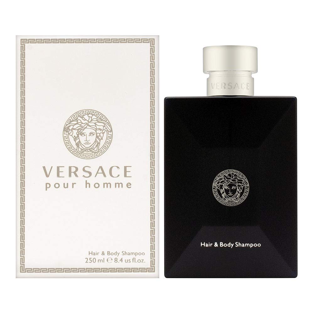 Versace Pour Homme Hair & Body Shampoo 8.4 oz bottle front view