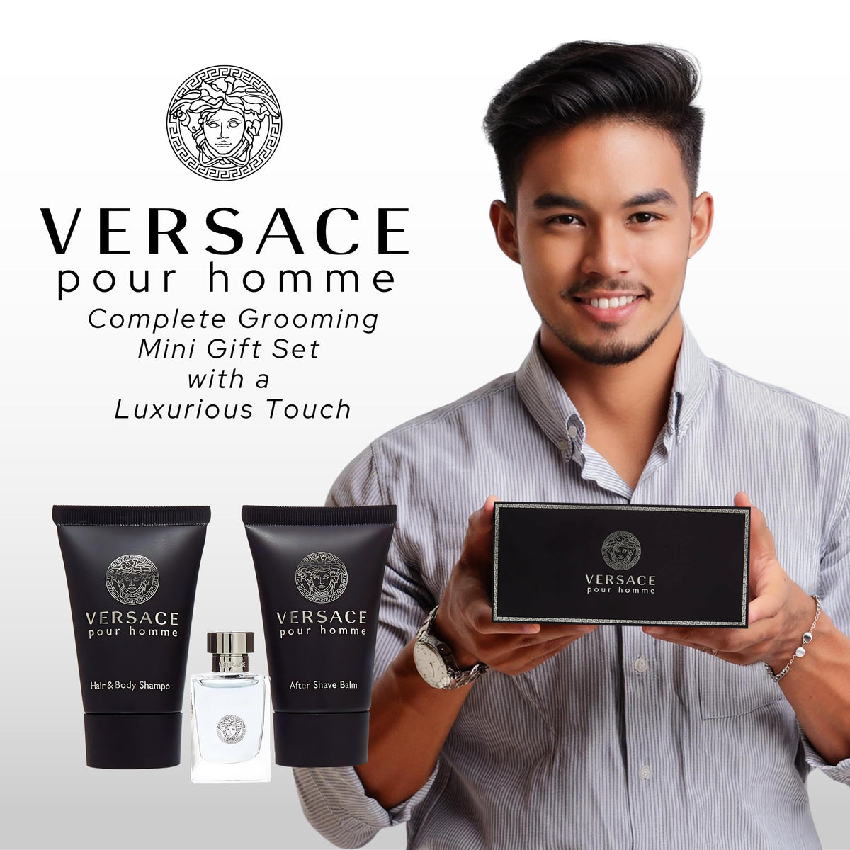 Versace Pour Homme Mini Gift Set packaging