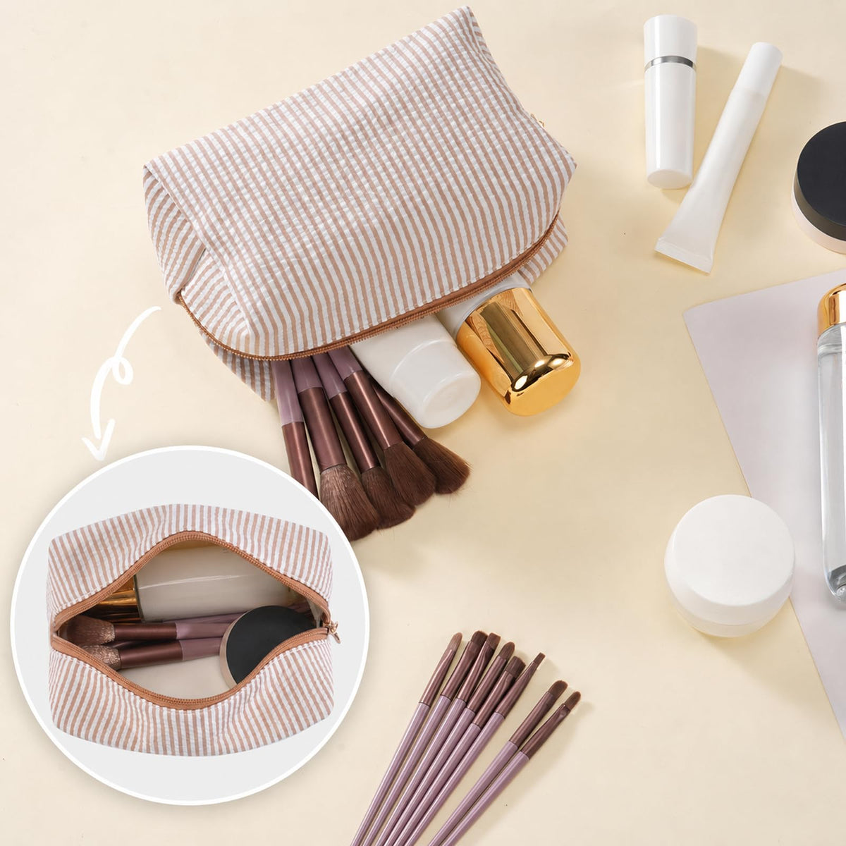 Versatile UUYUUY Makeup Bag used as a pencil case