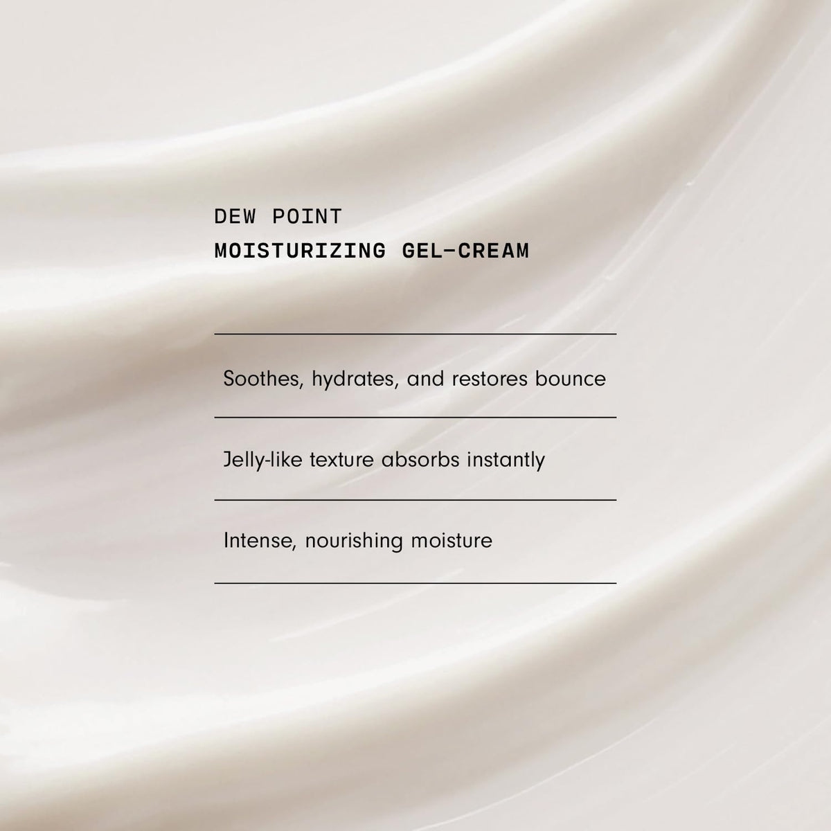 Versed Dew Point Gel Moisturizer back view with ingredients