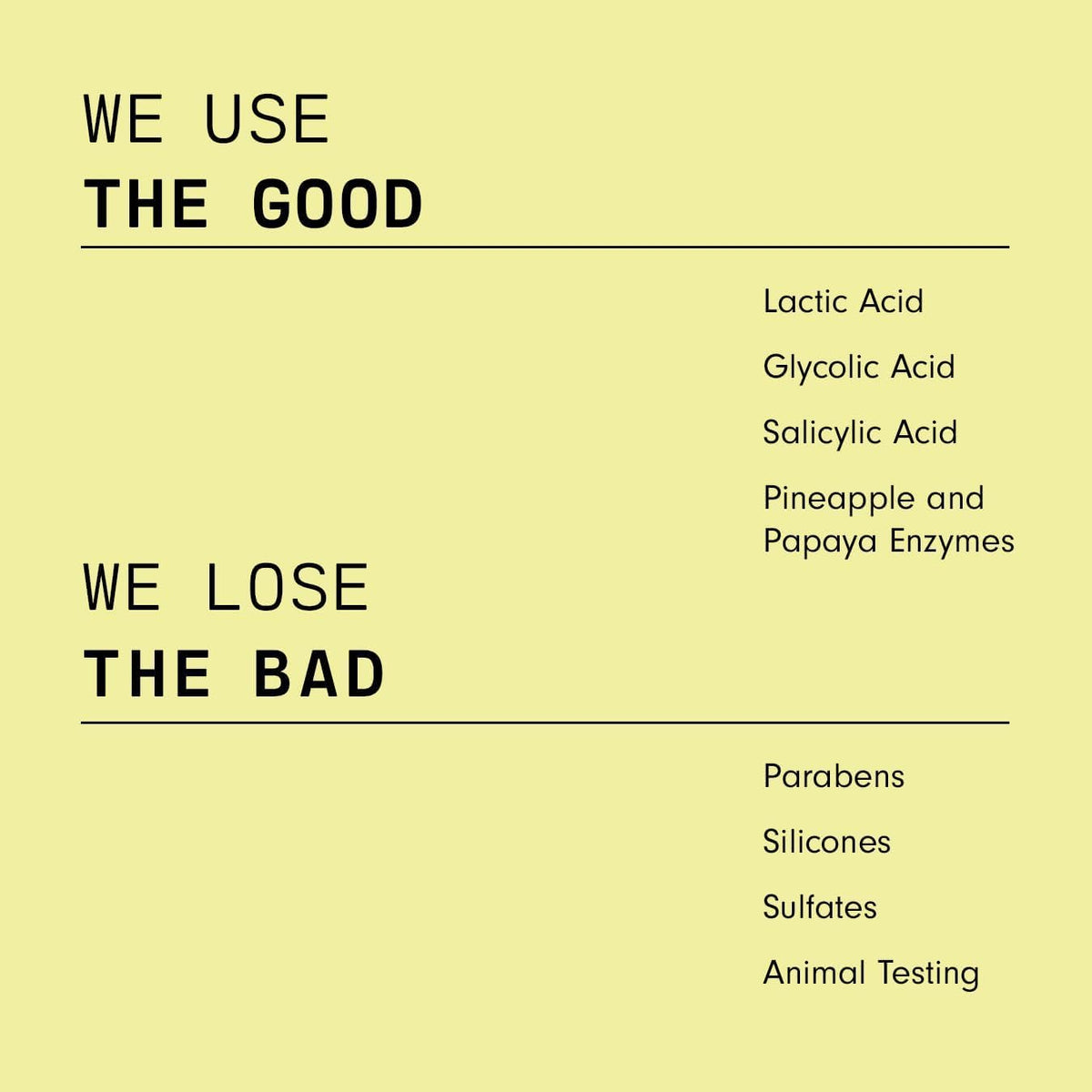 Versed Doctor's Visit Skin Resurfacing Face Mask ingredients list