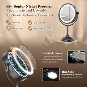 VESAUR 8.5-inch mirror demonstrating 360-degree rotation