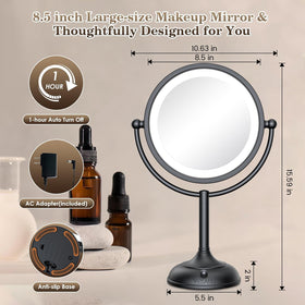VESAUR large lighted mirror with ergonomic design close-up