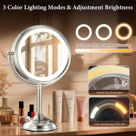 VESAUR lighted makeup mirror in a stylish vanity setup