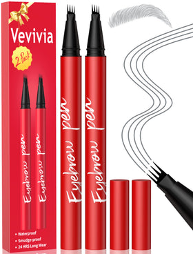 Vevivia Beauty Eyebrow Pencils 2 Pack, Grey front view