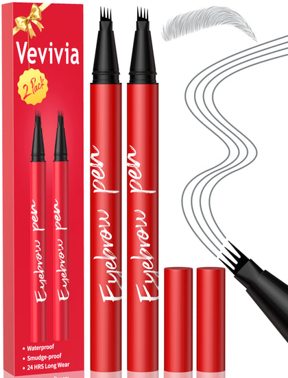 Vevivia Beauty Eyebrow Pencils 2 Pack, Grey front view