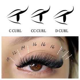 VEYES INC Easy Fan Volume Lash Extensions application example