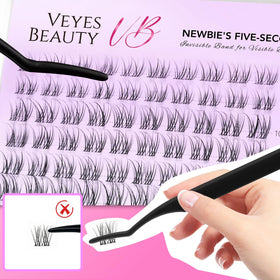 VEYESBEAUTY Aliva lash clusters in use