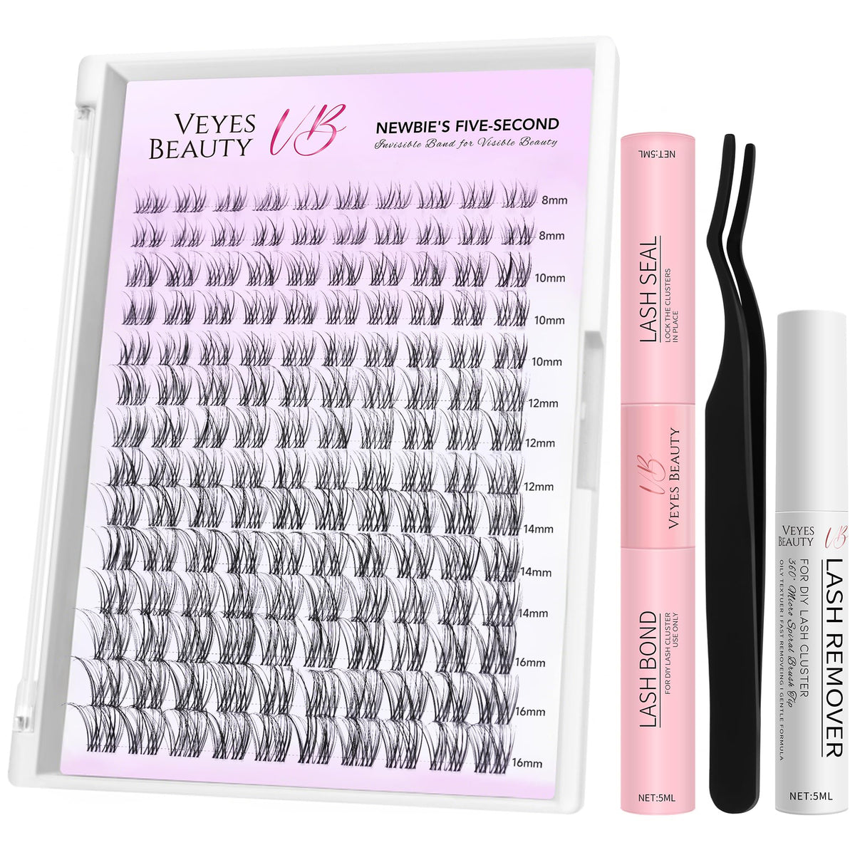 VEYESBEAUTY Aliva Lash Clusters Kit front view