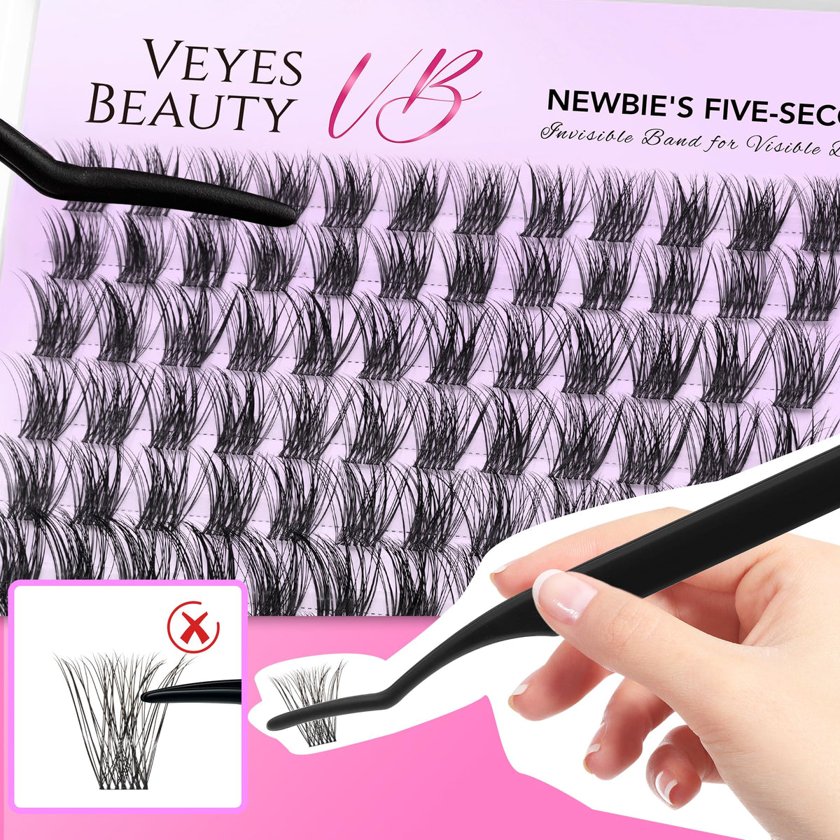 VEYESBEAUTY Bomb Lash Clusters application process