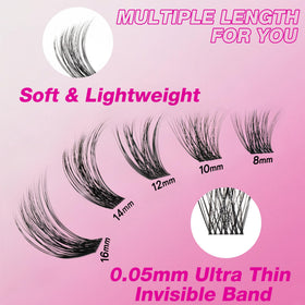VEYESBEAUTY Bomb Lash Clusters on a model's eyes