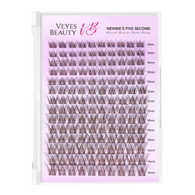 VEYESBEAUTY Brown Lash Clusters 8-16mm side view