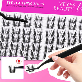 VEYESBEAUTY Bunny Eyelash Clusters Kit with lash applicator tool
